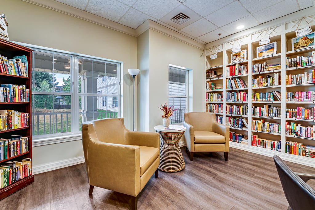 library mustard chairs